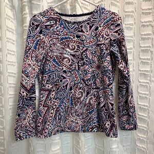 Talbots Multicolor Paisley Tee